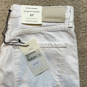 Citizens of Humanity Charlotte Crop High Rise white Jeans Sz 27